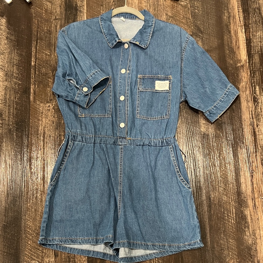 Denim Blue Romper